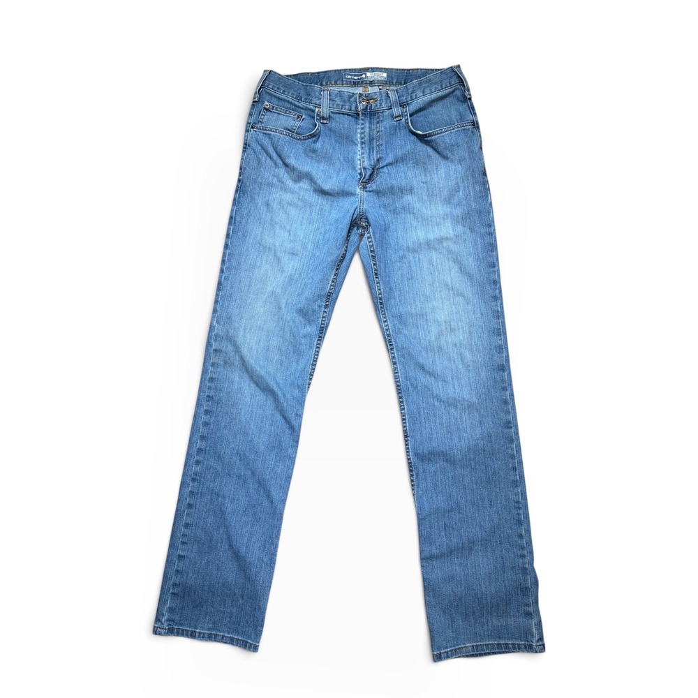 Carhartt Relaxed Fit Jeans Mens 32x32 Medium Wash Blue Denim Workwear Pants
